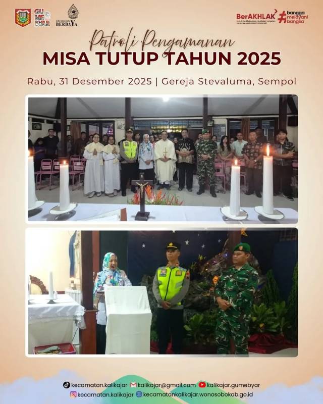 PATROLI PENGAMANAN MISA TUTUP TAHUN 2025